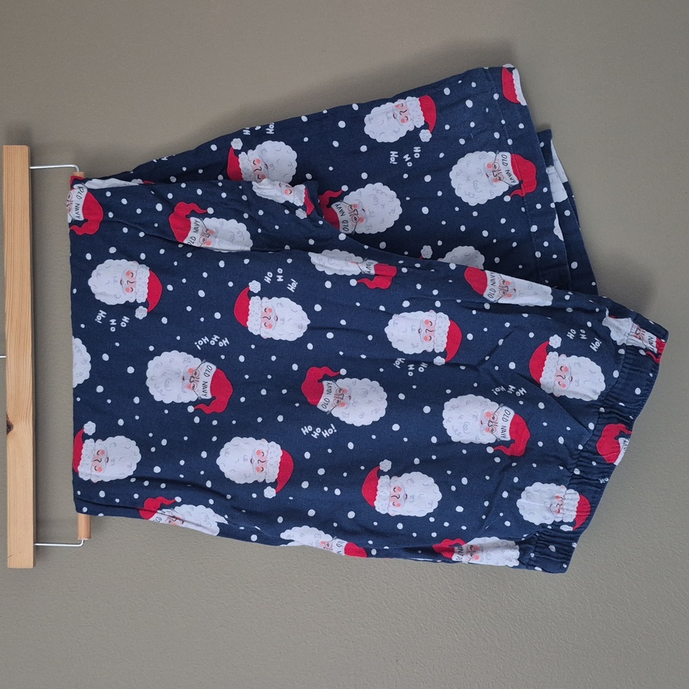 🎉 5/$15 | OLD NAVY | Navy Blue Flannel Santa Pajama Pants with Pockets